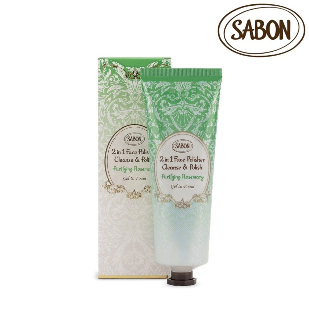 SABON二合一臉部磨砂潔顏凝露/ 清新迷迭香/ 125ml/ 條裝