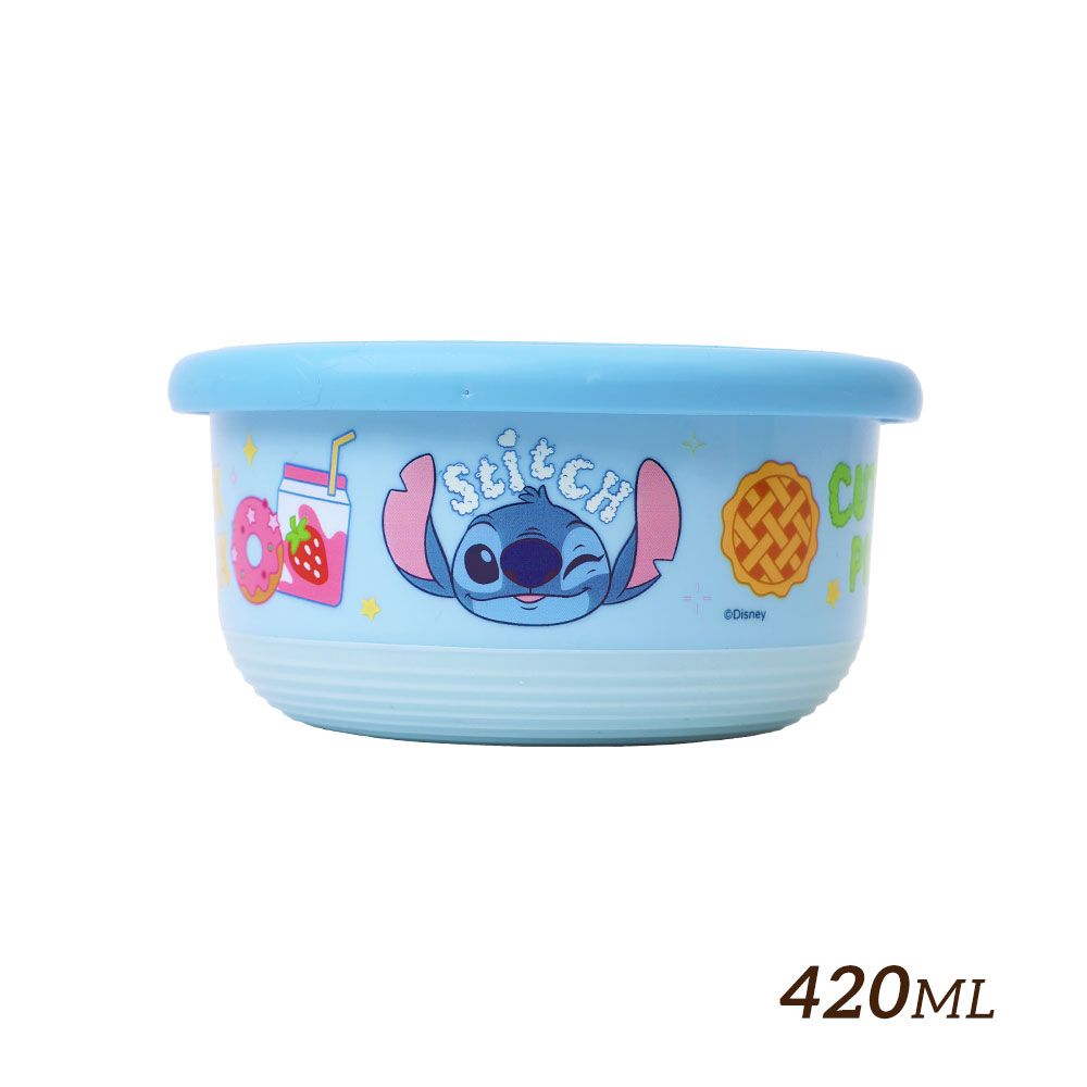 HOUSUXI迪士尼史迪奇不鏽鋼雙層隔熱碗/ 420ml