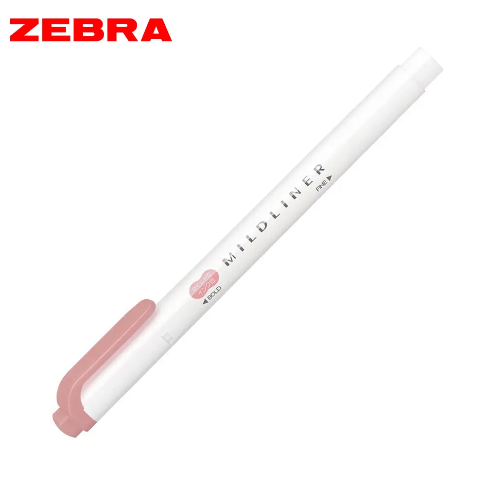 ZEBRA MILDLINER雙頭螢光筆/ WKT7-MSR/ 煙燻紅