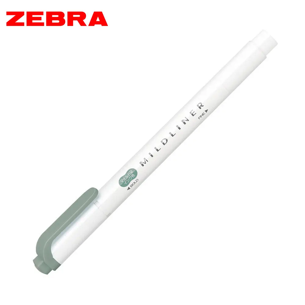 ZEBRA MILDLINER雙頭螢光筆/ WKT7-MMG/ 苔蘚綠