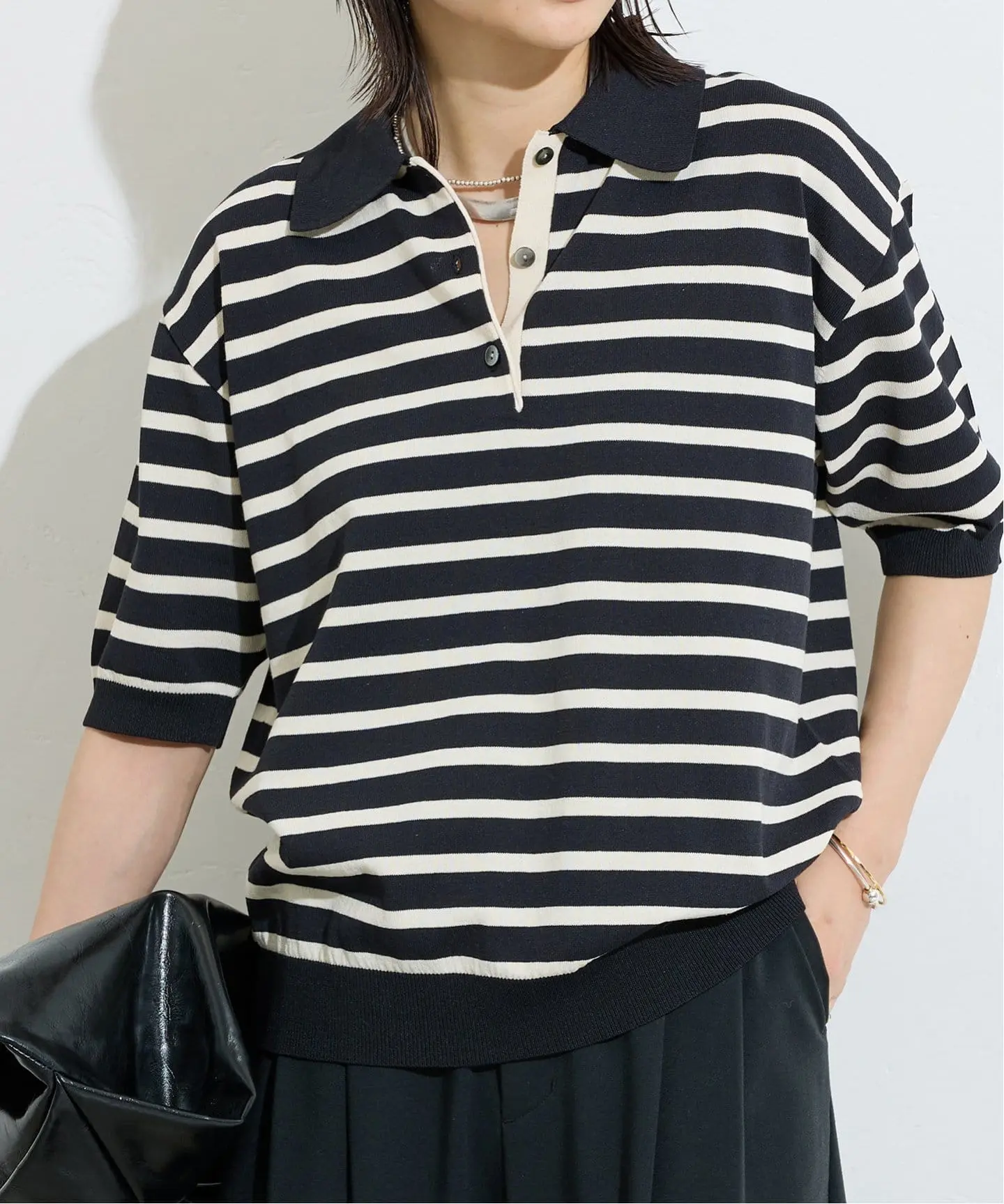 JS/&FUNCTION UV Polo Shirt/針織衫/黑色(001)/FREE