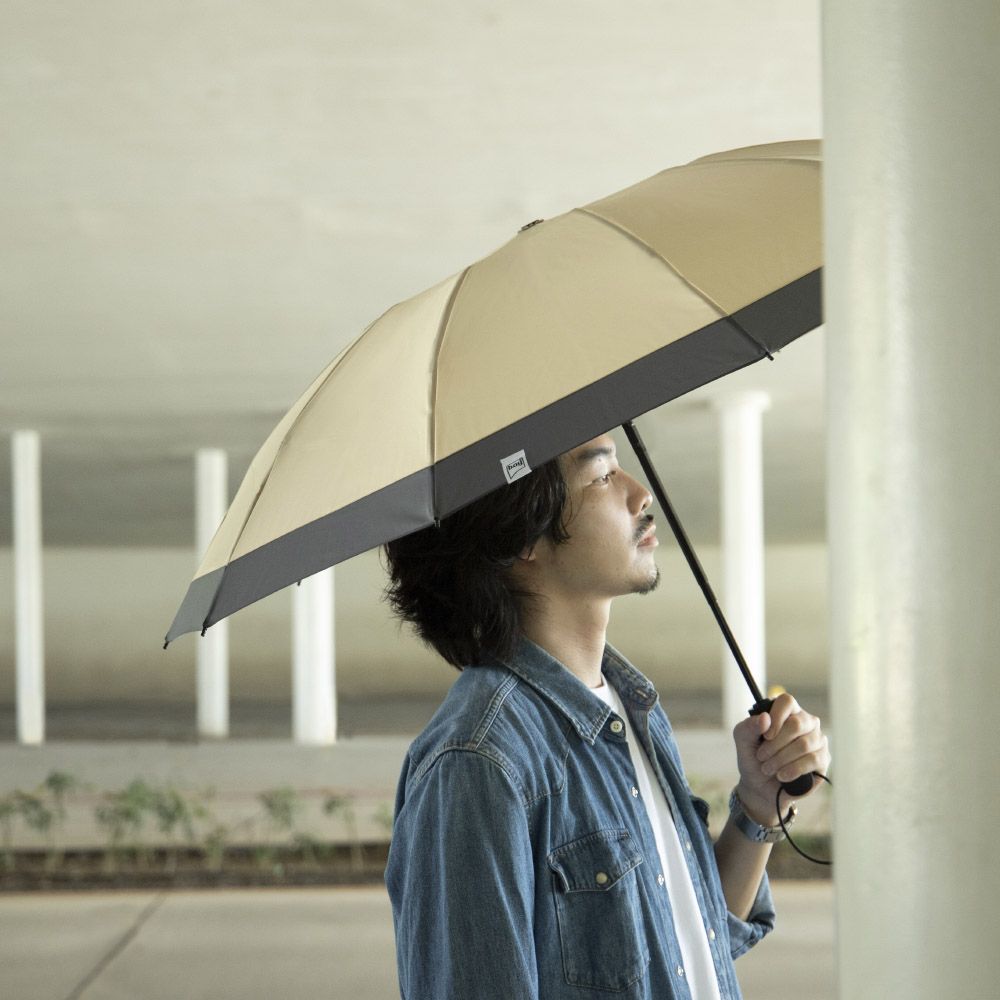 德國boy撞色強韌抗風反向傘(沙漠棕)