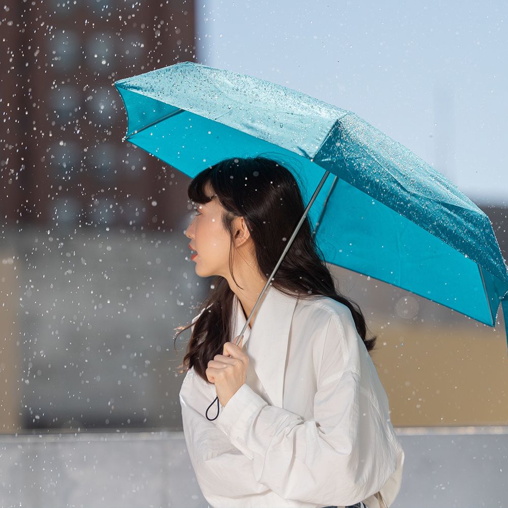 【rento】MINI不鏽鋼環保紗晴雨傘-青綠 (藍綠)