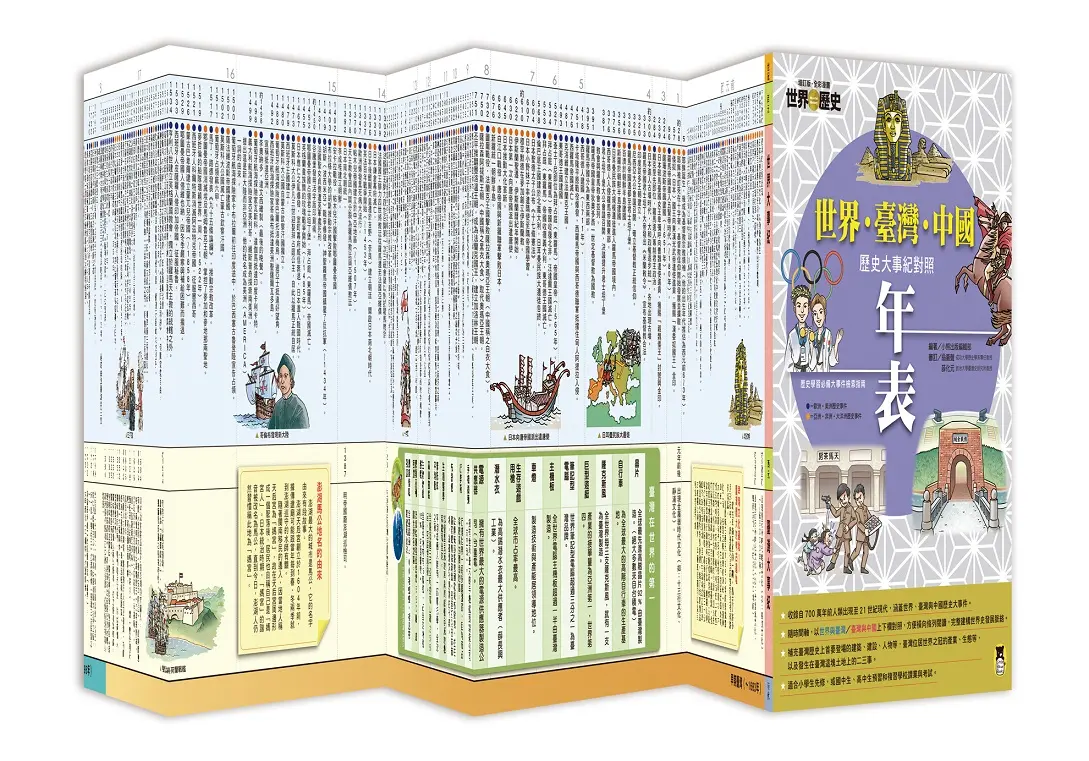 全彩漫畫世界歷史．別冊: 世界．臺灣．中國歷史大事紀對照年表 (增訂版)