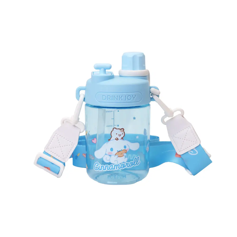 HOUSUXI三麗鷗大耳狗Tritan雙飲口背帶水瓶/ 560ml