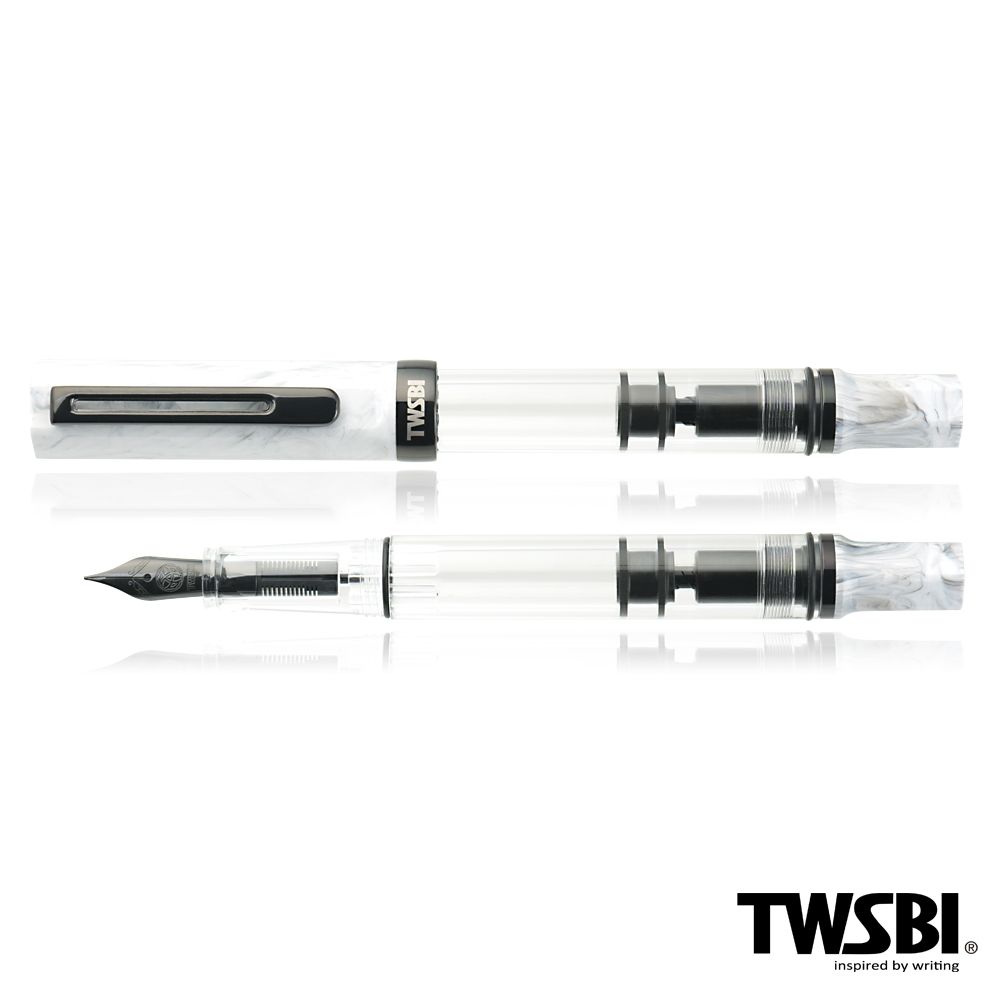 TWSBI ECO活塞上墨鋼筆/ 卡拉拉&黑鈦/ Stub 1.1