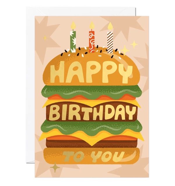 RICICLE生日卡/ Burger Birthday/ 生日漢堡