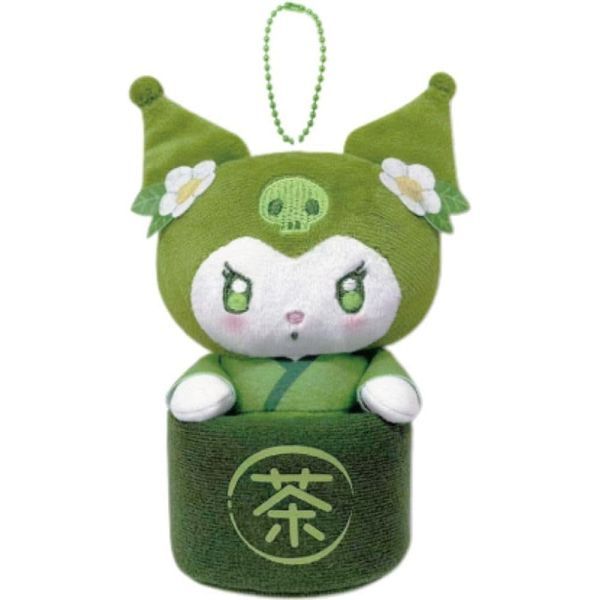 Sanrio造型玩偶吊鍊附拉鍊口袋/ 酷洛米/ 抹茶
