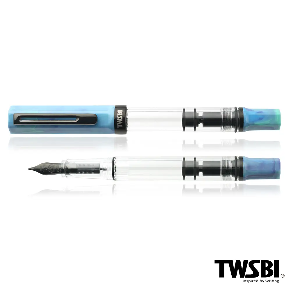 TWSBI ECO活塞上墨鋼筆/ 宇宙藍&黑鈦/ M