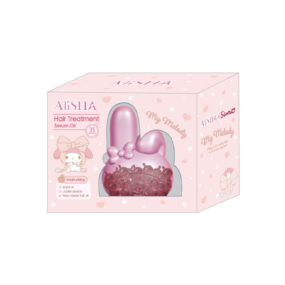 AliSHA免沖洗護髮精華油膠囊/ 保濕玫瑰/ 35粒/ 美樂蒂限定