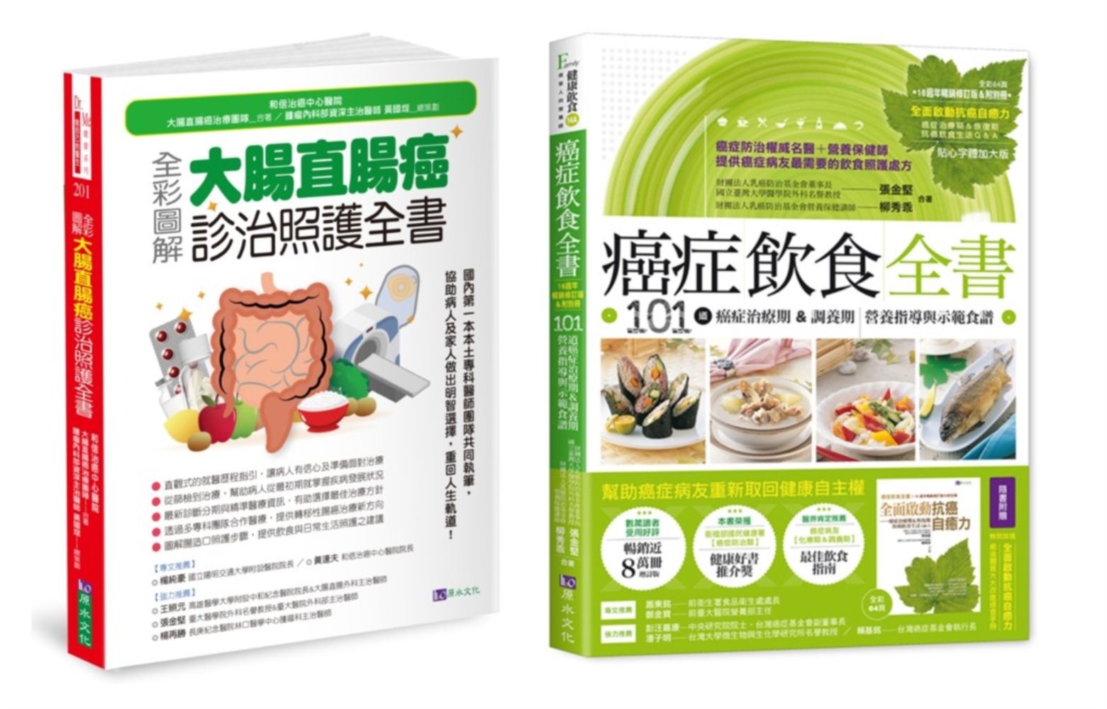 全彩圖解大腸直腸癌診治照護全書+癌症飲食全書套書 (2冊合售)