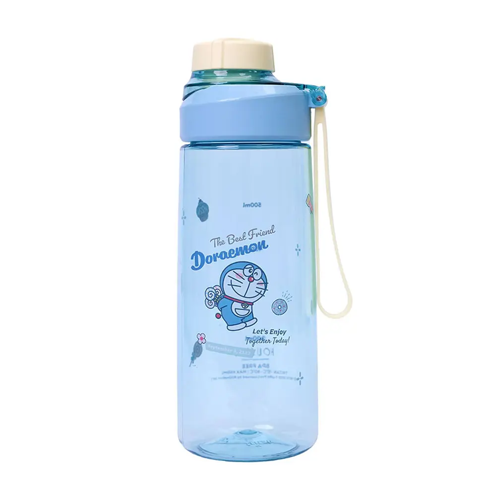 HOUSUXI哆啦A夢Tritan鎖蓋水瓶/ 650ml