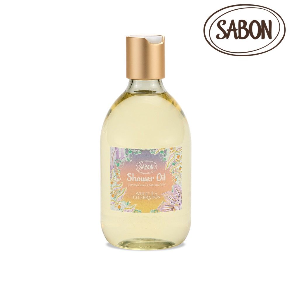 SABON 沐浴油/ 白茶/ 春光限定版/ 300ml/ PET瓶