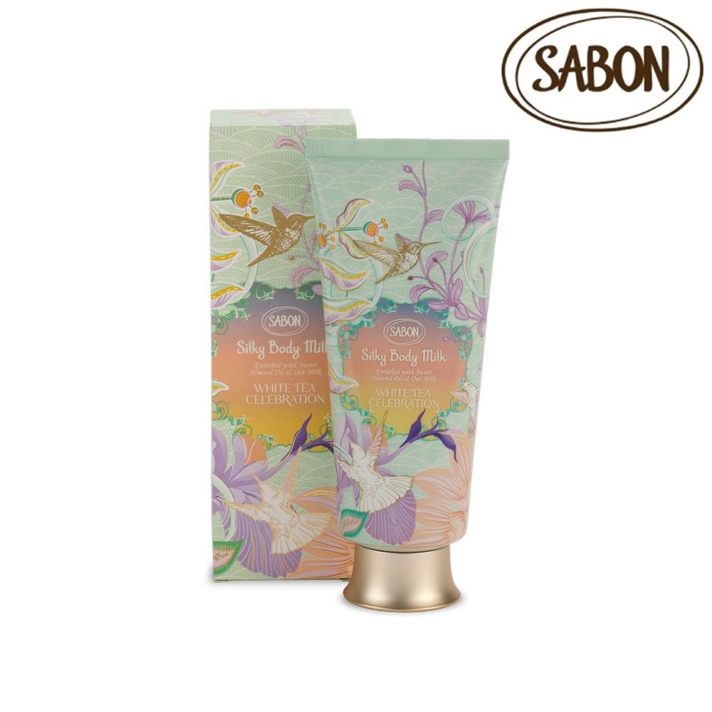 SABON 絲綢身體乳液/ 白茶/ 春光限定版/ 200ml