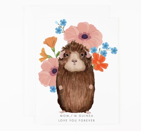 DEAR HANCOCK母親卡/ Mom, Guinea Love You Forever/ 可愛小動物花卉