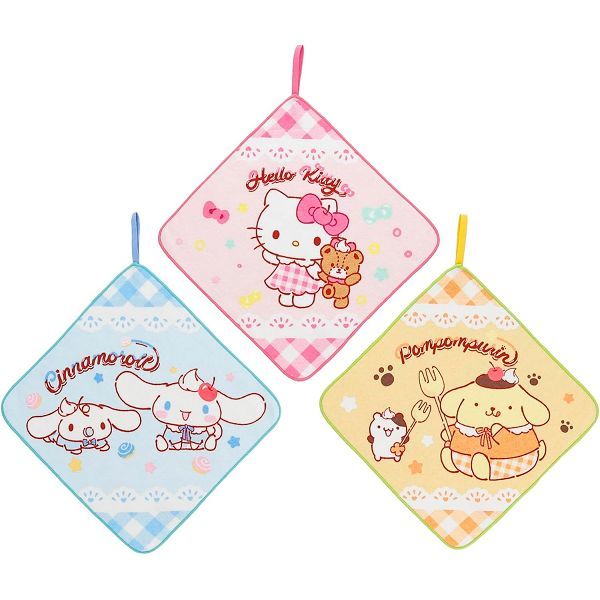 丸真可掛式方巾3入組/ 三麗鷗/ 甜點派對