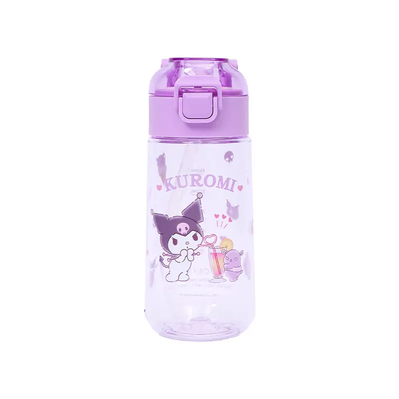 HOUSUXI三麗鷗酷洛米Tritan彈蓋吸管水瓶/ 480ml