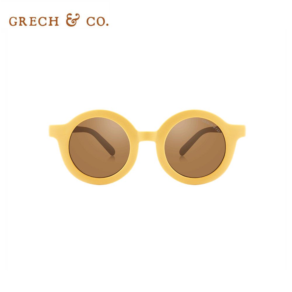 Grech&Co. 植感系經典圓框偏光太陽眼鏡/ 柔和黃/ 兒童款(約1歲半至6歲)