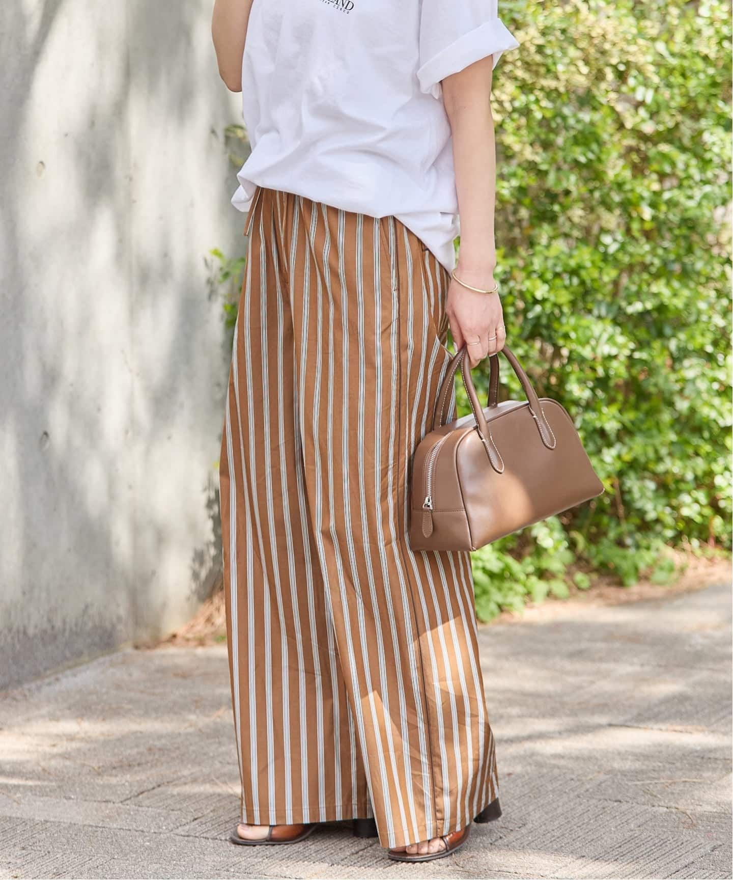 JS/Broad Stripe Pants/褲子/黃棕色(026)/FREE