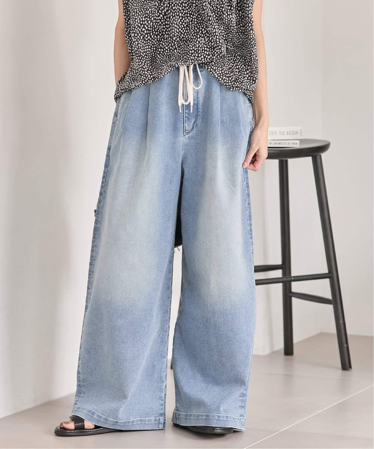 JS/TuckEasyDENIM By COOLMAX(R)fabric/褲子/藍色(048)/038