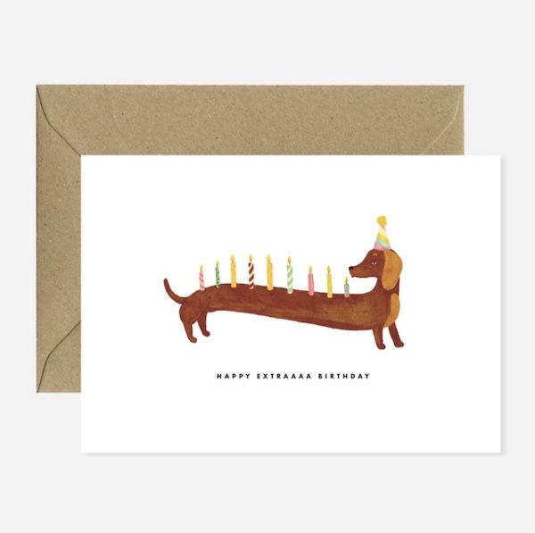 ALL THE WAYS TO SAY生日卡/ Dachshunds Extra Birthday/ 超長生日臘腸