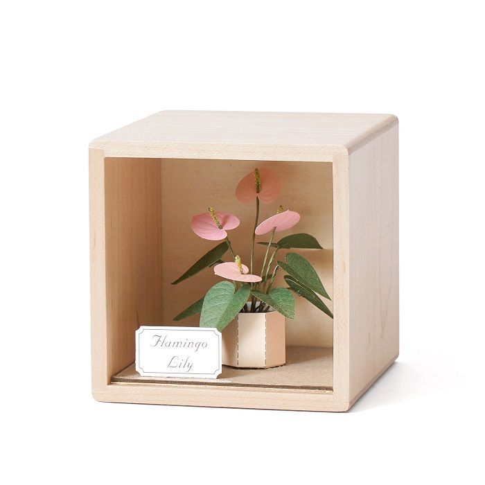 紙風景3D紙模型/ 紙藝小品/ 火鶴花/ S