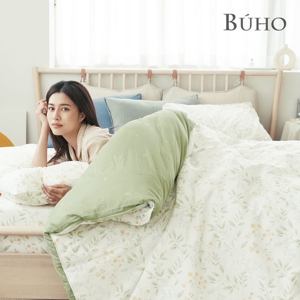 【BUHO布歐】天然嚴選純棉雙人舖棉兩用被套(6x7尺)/ 晴映花隙