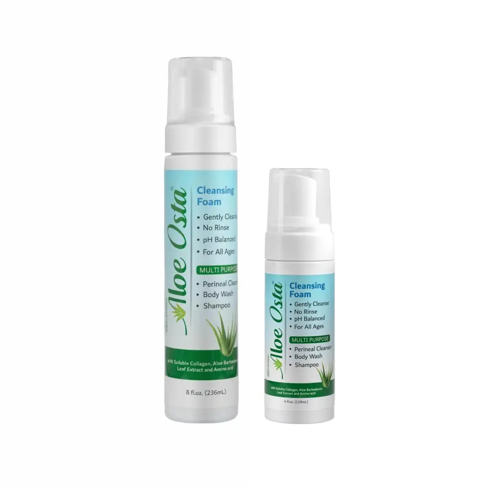 清潔屁屁不用沖水➤convatec 康威 Aloe Osta 蘆薈清潔泡沫/ 大+小組(118ml+236ml)
