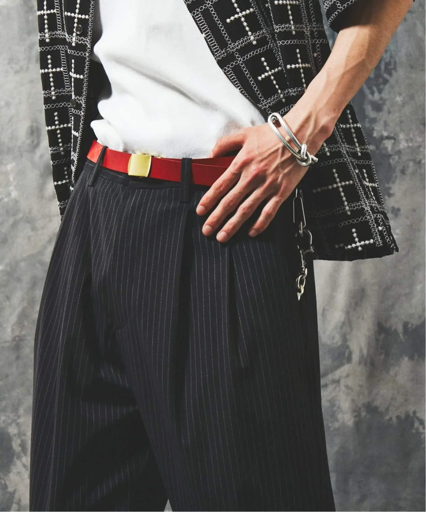 JS/T/R BAGGY SLACKS/褲子/黑色(001)/L