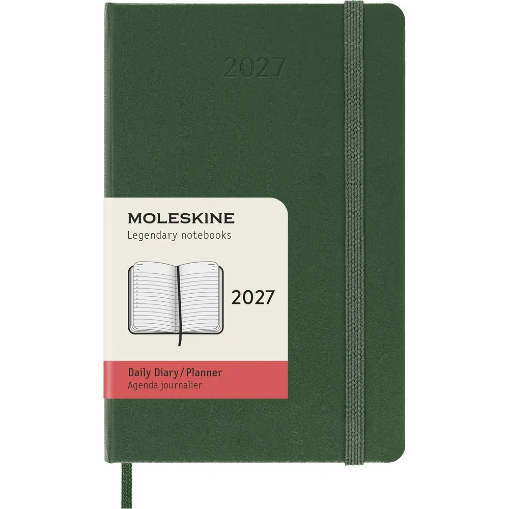 2027 MOLESKINE日記手帳/ 12M/ 硬殼/ 口袋型/ 綠