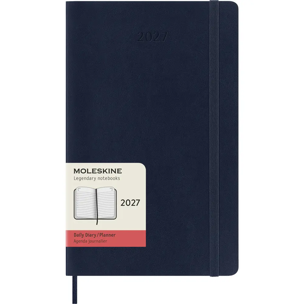 2027 MOLESKINE日記手帳/ 12M/ 軟皮/ L型/ 寶藍
