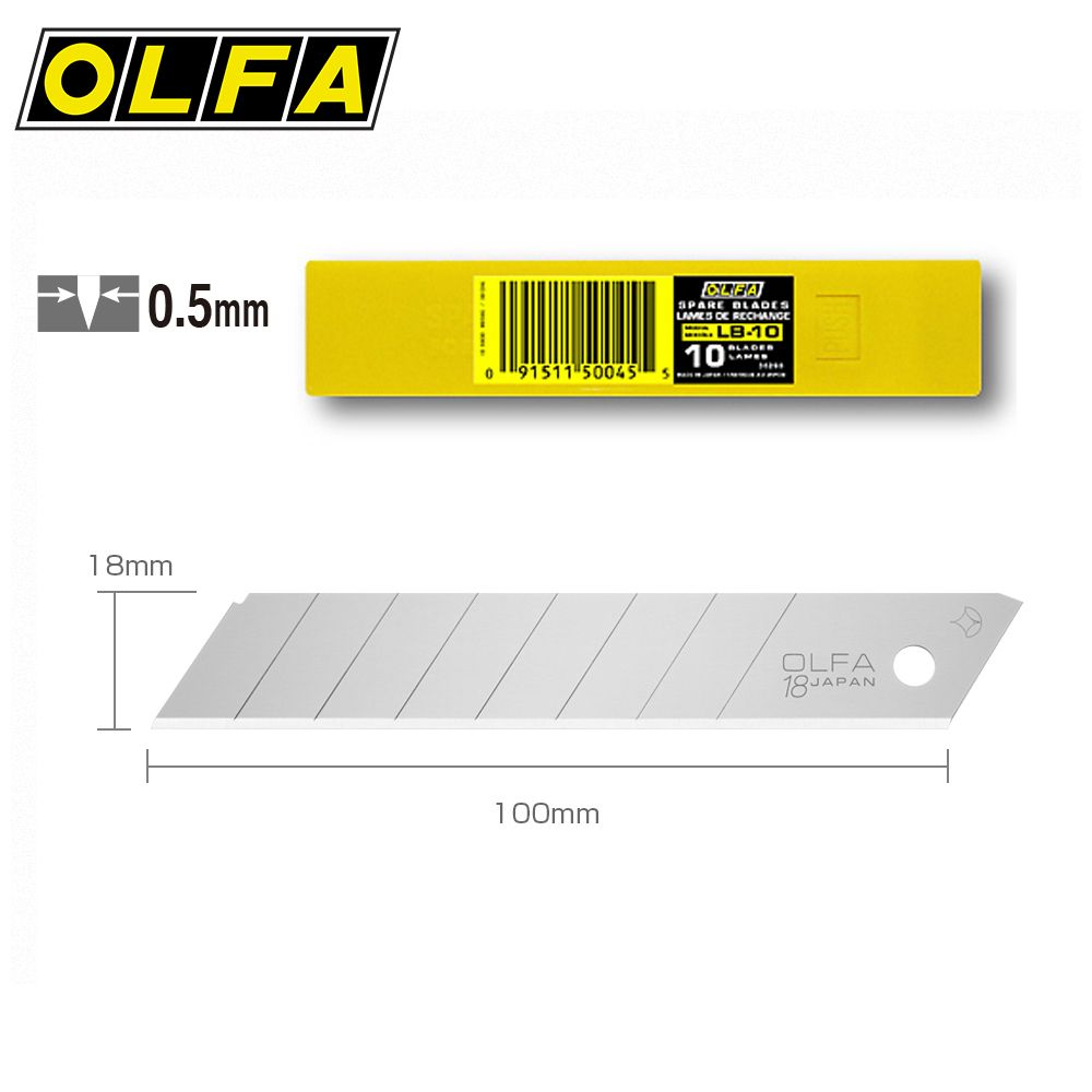OLFA大型美工刀片/ 10片入/ LB-10