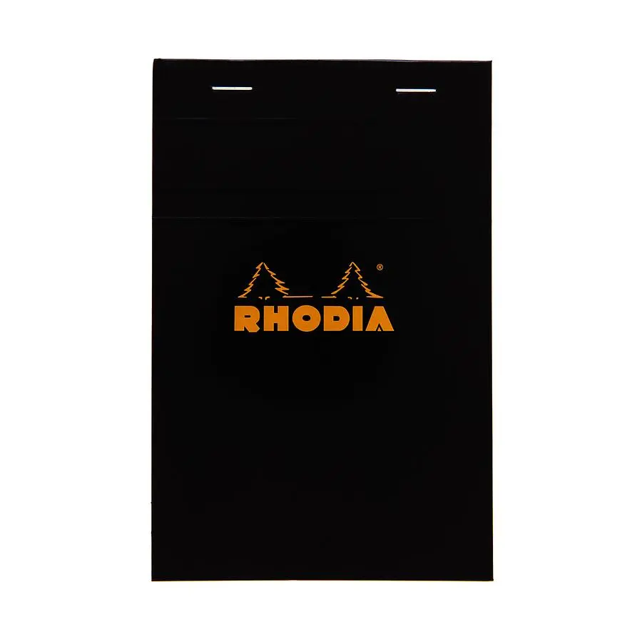 法國RHODIA 上掀式騎馬釘方眼筆記本/ 110X170MM/ Black/ Squared