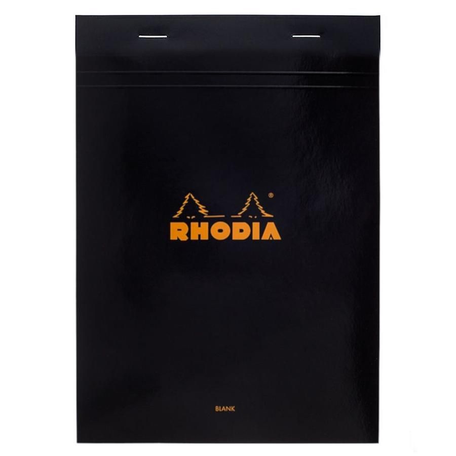 法國RHODIA 上掀式騎馬釘空白筆記本/ A5/ Black/ Plain