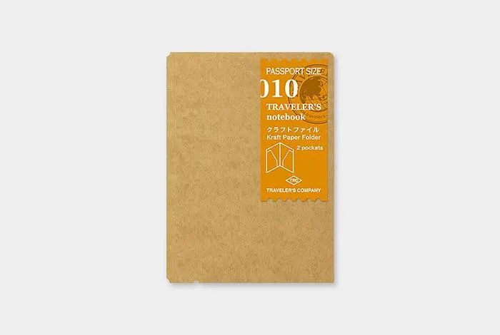 日本 TRAVELER'S COMPANY TRAVELER'S notebook 010 旅人手帳內頁牛皮紙收納夾/ Passport Size