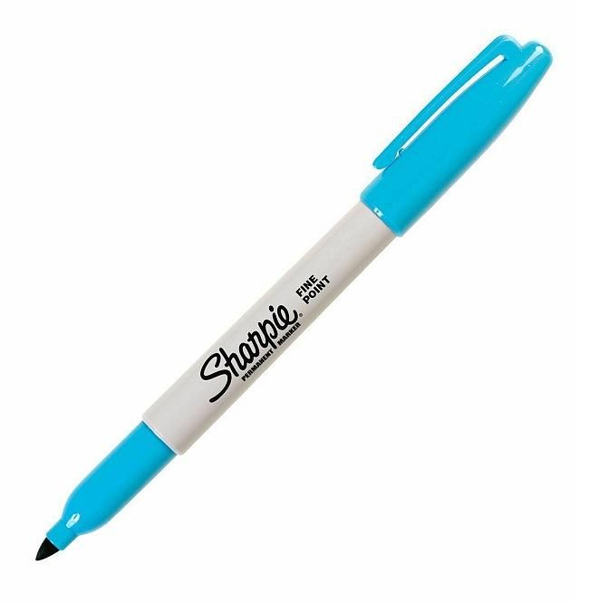 SHARPIE天空藍萬用油性筆/粗字