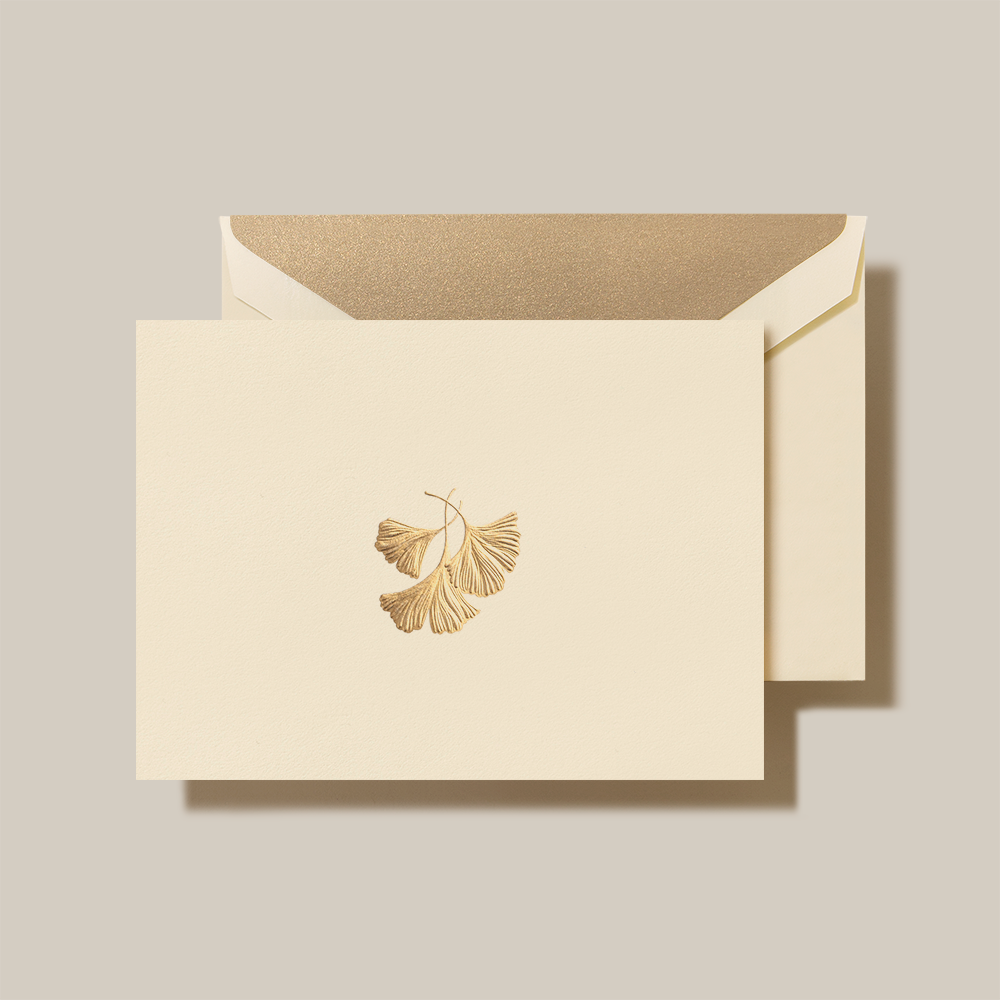 美國CRANE萬用小卡/ Signet/ Ginkgo Leaf/ 10入 Note