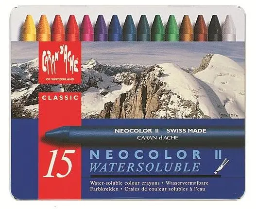 CARAN D'ACHE NEOCOLOR II專業水溶性蠟筆/15色