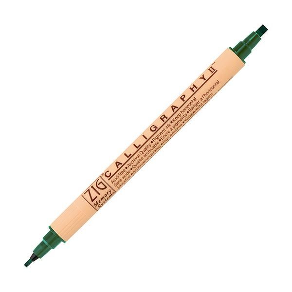吳竹ZIG雙頭平頭麥克筆/ 深綠/ 2mm/ 3.5mm/ MS-3500-401
