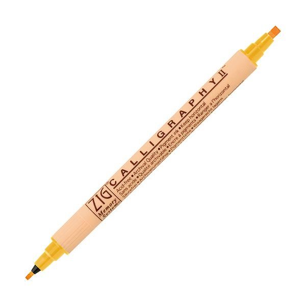 吳竹ZIG雙頭平頭麥克筆/ 黃色/ 2mm/ 3.5mm/ MS-3500-503