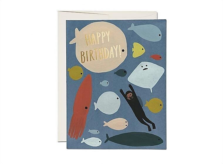 美國RED CAP生日卡/ Scuba Birthday/ Foil