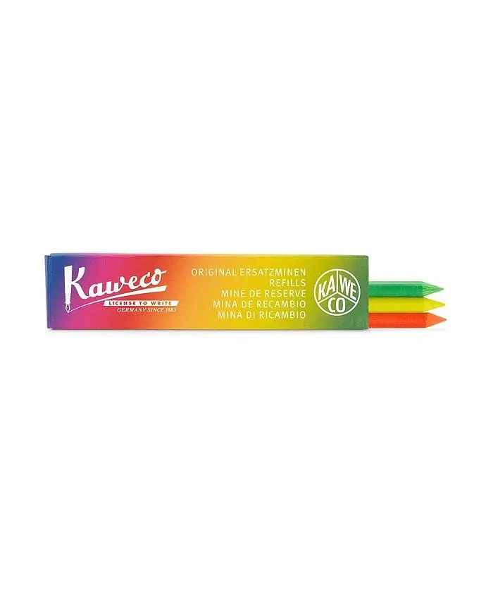 Kaweco螢光三色鉛筆/ 3入/ 橘+黃+綠
