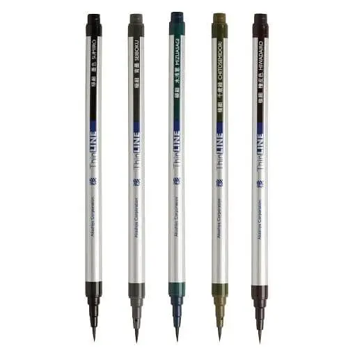 akashiya極細毛筆/ 黑色/ Thinline/ TL300-01/ 無替芯