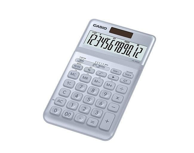 CASIO香檳計算機/ 12位元/ 珊瑚藍香檳/ JW-200SC-BU