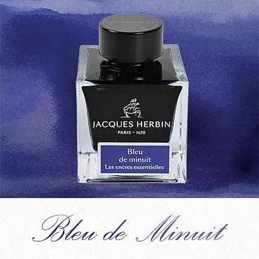 法國JACQUES HERBIN Essential 50ml瓶裝墨水/ 午夜藍