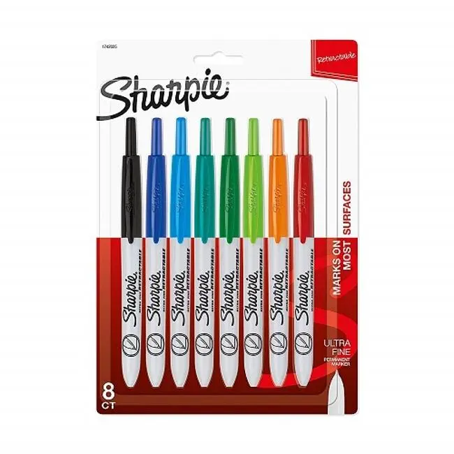 Sharpie Ultra Fine 8色按鍵式萬用筆組/ 極細