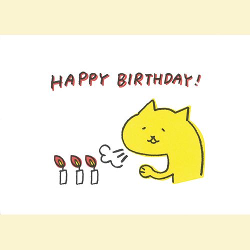 日本tegami生日卡/ Junko Sato/ 生日蠟燭
