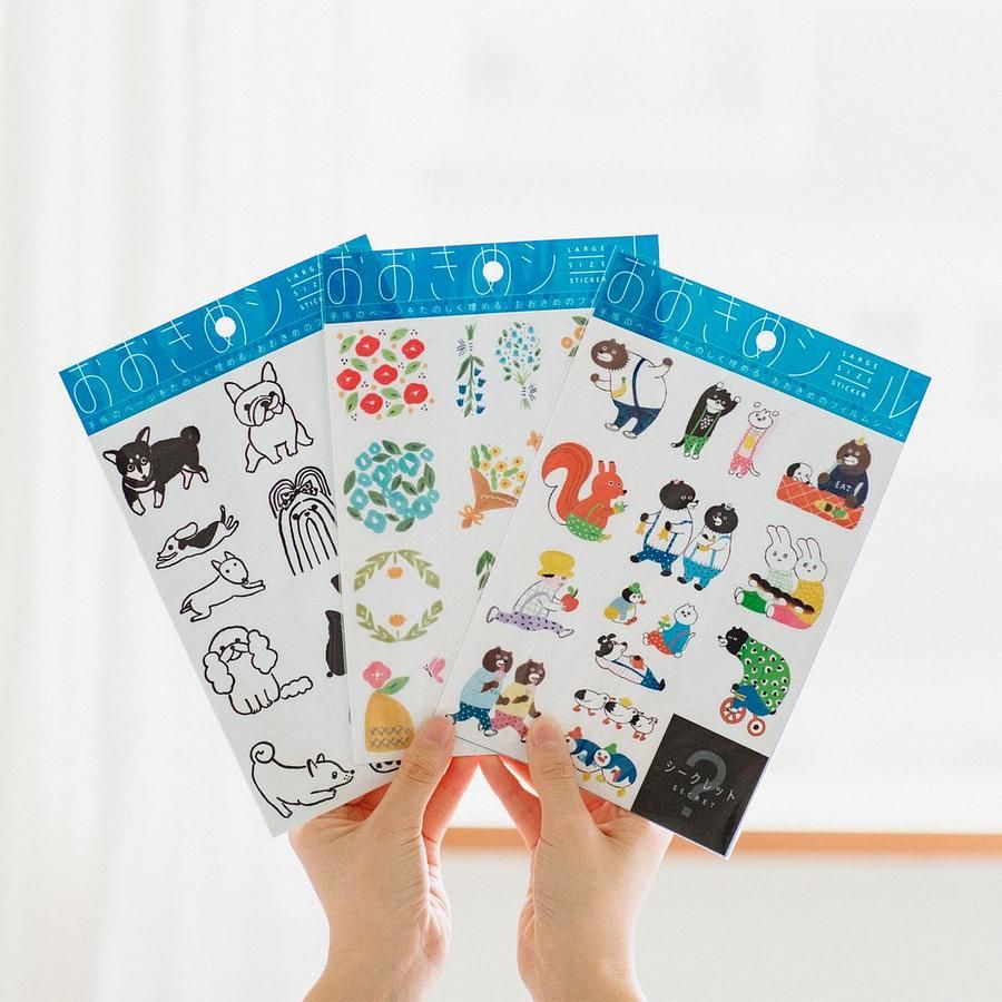 KING JIM HITOTOKI大張貼紙/ LSS004/ 狗