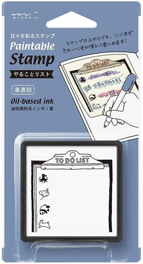日本 MIDORI Paintable Pre-inked 印章/ To Do List