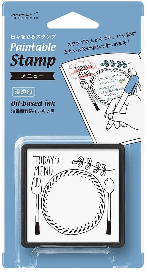 日本 MIDORI Paintable Pre-inked 印章/ Menu